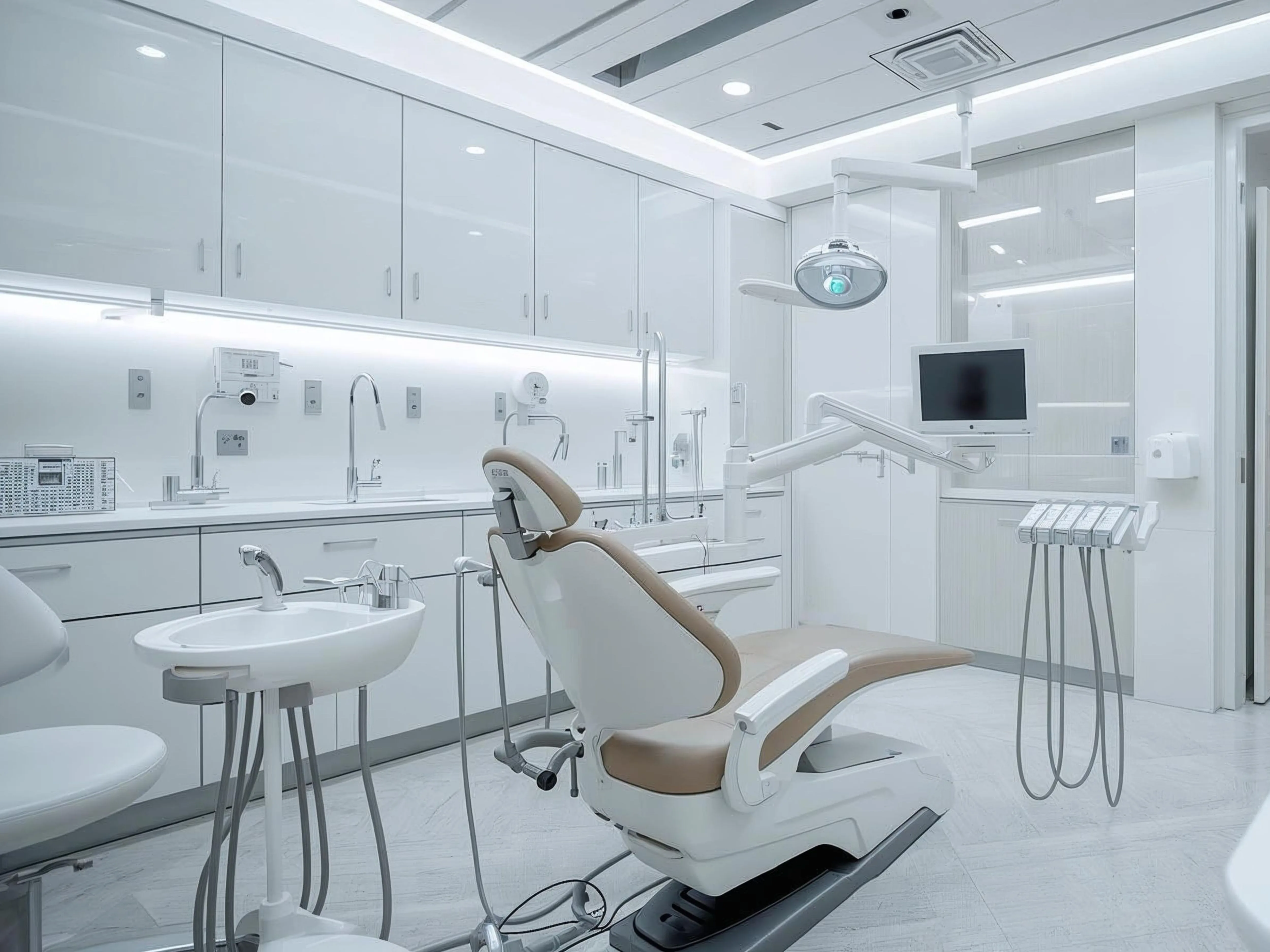 Müasir dental kabinet və stomatoloji kreslo