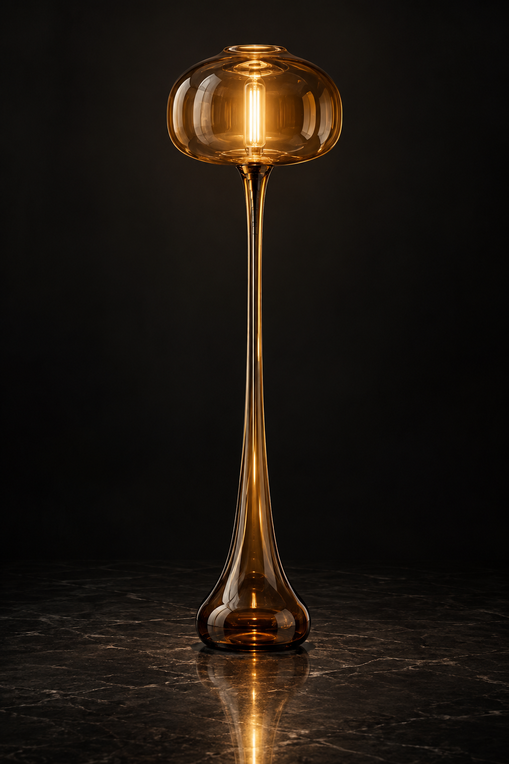 Əl üfürmə amber şüşə lampa