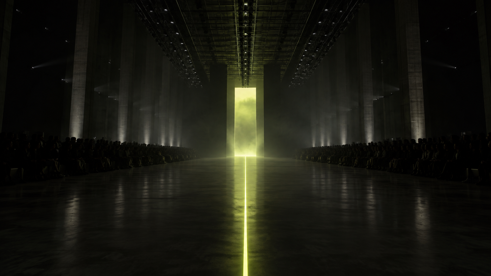 Elektrik xəttli qaranlıq runway